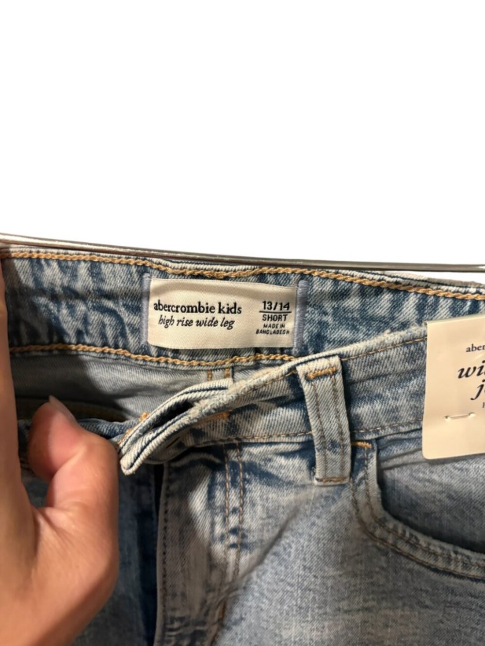 Abercrombie Kids High Rise Wide Leg Jeans - Picture 7 of 14